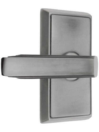 Providence Door Set With Milano Levers Left Hand in Antique Pewter with .